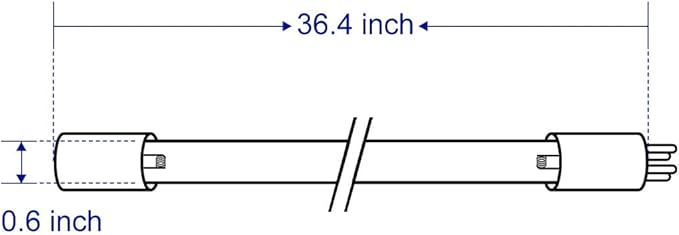 HQUA-OWS-12L 40W Germicidal UV Tube, 2 Pack