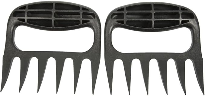 Bear Paws Meat Claws - The Original Meat Shredder Claws for Pulled Pork, USA Made - Easily Lift, Shred, Pull and Serve Pork, Chicken, Brisket and Turkey - Gift for Dad on Father's Day! (Black)
