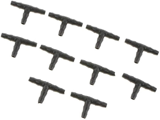 10PCS Micro Drip Irrigation System Dripper Tee Pipe Barb Hose Watering Garden