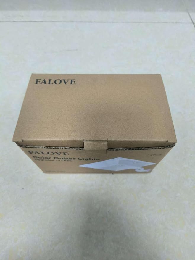 4 Pack White Solar Powered Gutter Lights Outdoor Decorative Waterproof 12 LEDs Yard Lamp for Lighting Fence, Railing, Outside Wall, Deck, Garden, Path, Backyard, Walkway, Patio, Holeless Installation