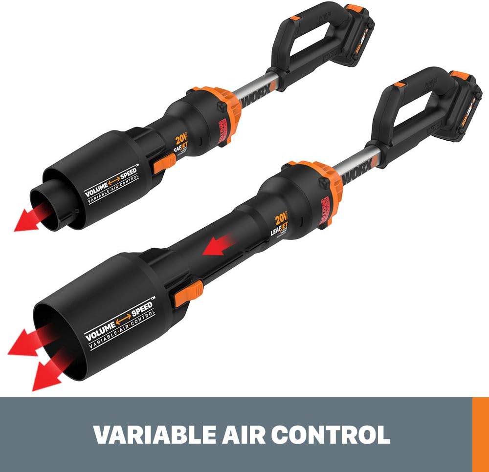 WORX Nitro WG543.9 20V Cordless Leaf Blower, Electric Blower with 410CFM & 130MPH, Blowers for Lawn Care with 2.3 Lbs, Battery & Charger Not Included