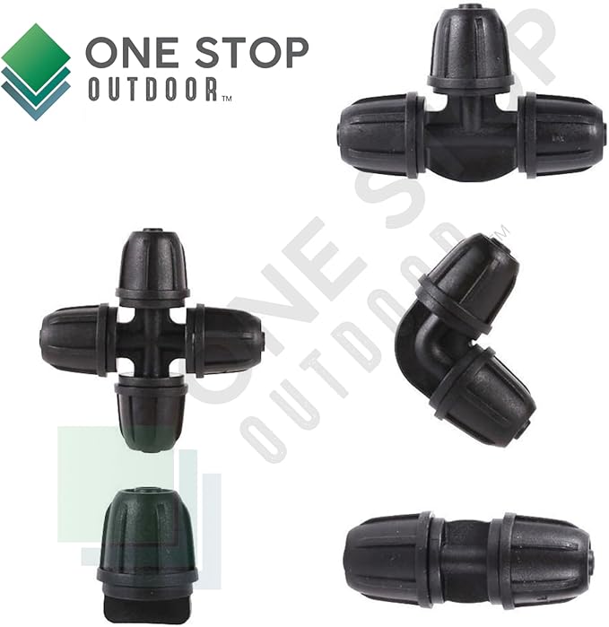 20 Pack Quick-Connect Locking 1/4" Drip Irrigation End Plug Connectors, Upgraded Plug Fittings for 1/4 Inch Irrigation Tubing, Drip Kit (End Plug - 20 Pack)