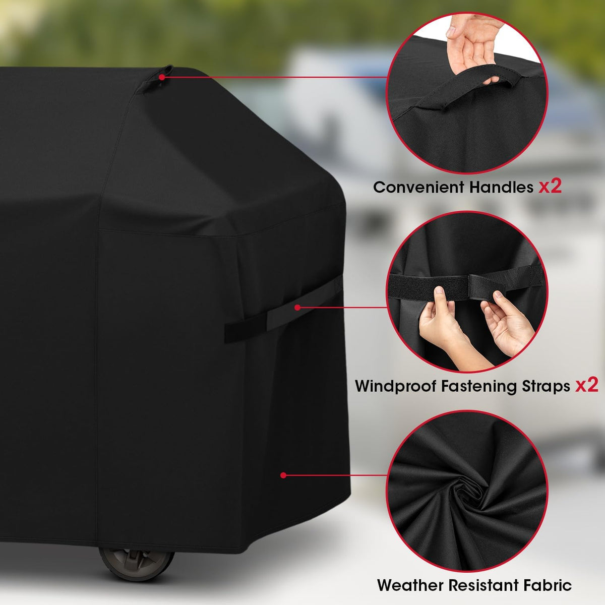 Unicook 65 Inch Grill Cover for Weber Genesis II 400 Series, 4 Burner BBQ Cover for Outdoor Grill, Heavy Duty Waterproof Fade Resistant, Compared to Weber 7131