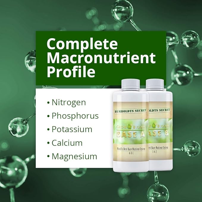 Humboldts Secret Base A & B Bundle – World's Best Base Nutrient System – Liquid Nutrient/Fertilizer for Outdoor & Indoor Plants – Supports Vegetative and Flowering Stages of Plants – (2.5 Gallon Set)