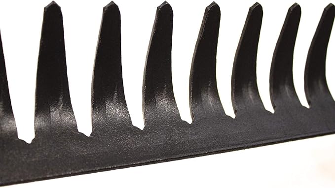 BULLY TOOLS 92309 12-Gauge 16-Inch Bow Rake with Fiberglass Handle and 16 Steel Tines, 58-Inch