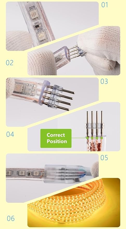 5050-60 Type AC 110-120V RGB LED Strip Lights, Flexible/Waterproof/Dimmable/Multi-Colors/Multi-Modes LED Rope Light + 24 Keys Remote for Home/Garden/Building Decoration (98.4ft/30m, RGB)