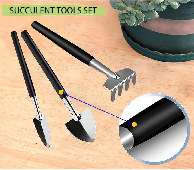 12 Pcs Succulent Tools Set Mini Transplanting Garden Tools Kit for Indoor Gardening Flower Pot Cactus Care