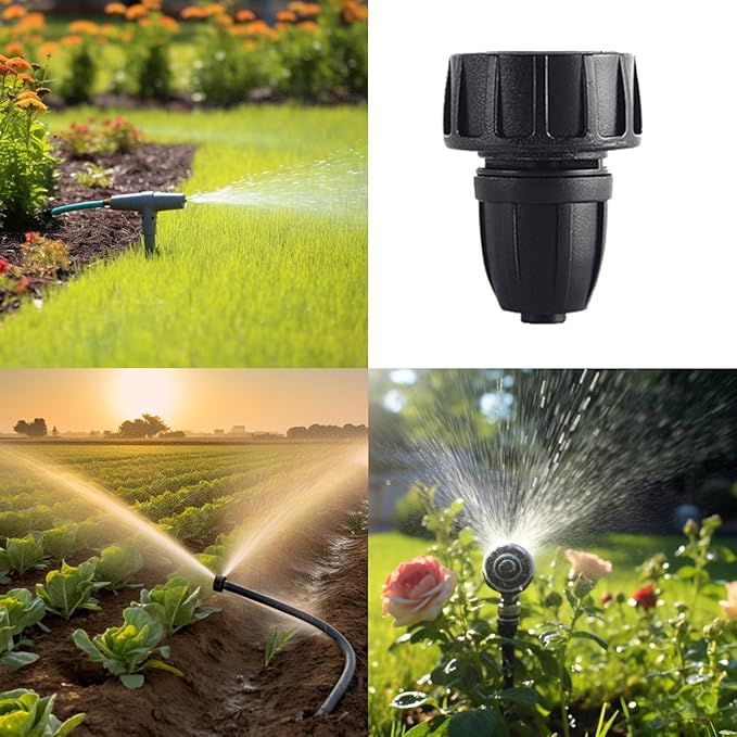 8pcs Garden Hose Adapter, 3/4'' Faucet Convert to 3/8'' Drip Irrigation Tubing, Drip Irrigation Hose Connectors for Outdoor Watering, Fittings with 8pcs Rubber Washers (1 Barb)