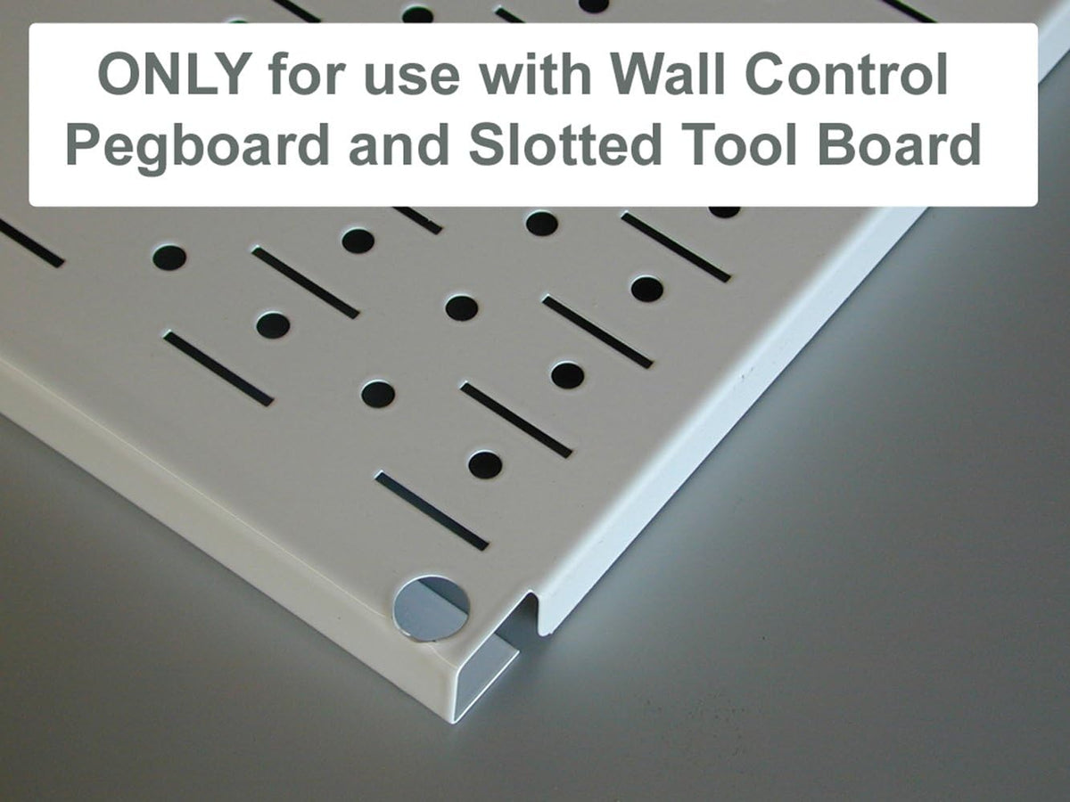 Wall Control Metal Pegboard Organizer 4ft Standard Storage Kit with Tool Board & B Slotted Storage Panel Deluxe Black Hooks