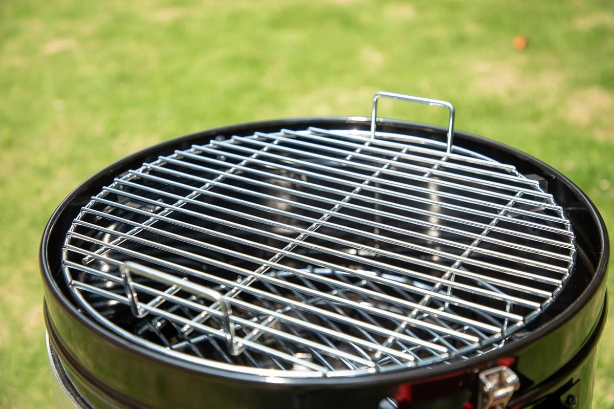Sophia & William 18-Inch Vertical Charcoal Smokers BBQ Grills with Porcelain-Enameled Smoking Chamber & 2-Layer Smoking Shelves, Outdoor Smokers & Tabletop Grill Combo for Barbecue Camping(Black)