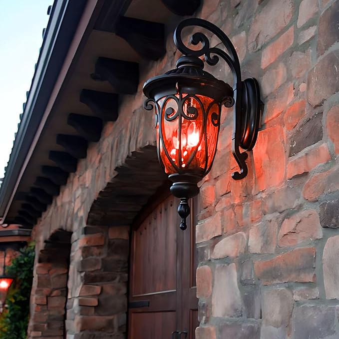 Hompavo 【Upgraded LED Flame Light Bulbs, 3 Modes Flickering Light Bulbs, E12 Chandelier Base Candle Fire Light Bulb for Halloween Christmas Party Porch Indoor & Outdoor Home Decoration, Red 6 Pack