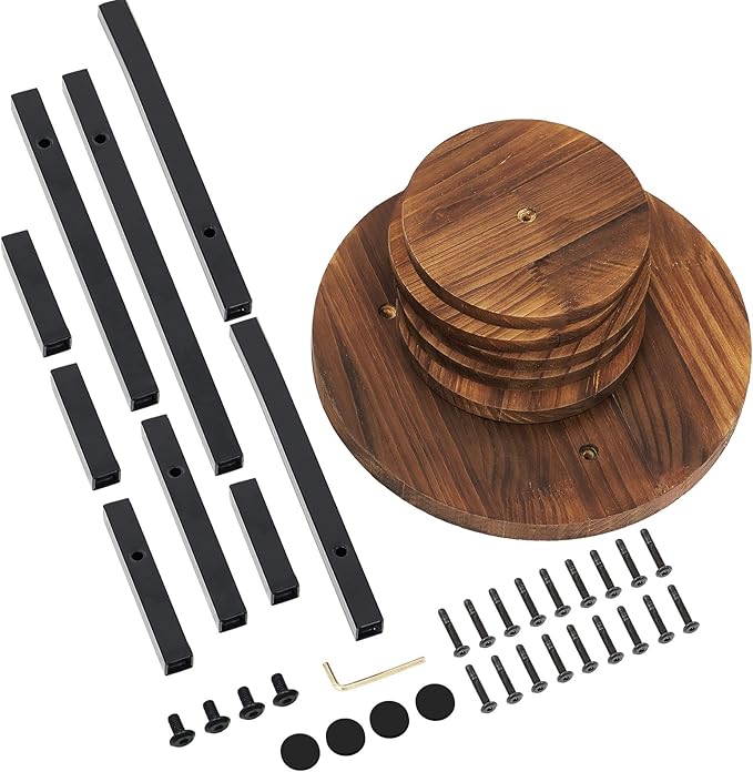 AUGOSTA 5 Tier Plant Stand, Tall Metal Wood Shelf Holder for Indoor Plants, Outdoor Garden Plant Display Rack Flower Pot Stand for Corner Living Room Balcony Garden Patio