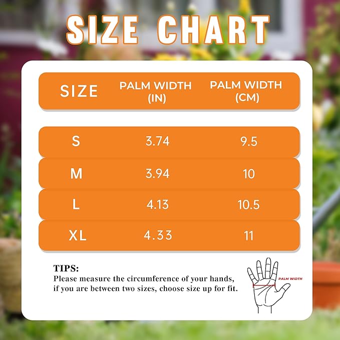 HANDLANDY Leather Gardening Gloves for Women, Thorn Proof Breathable Ladies Rose Pruning Garden Gauntlet Yard Gloves, Gift for Gardeners (Khaki, L)