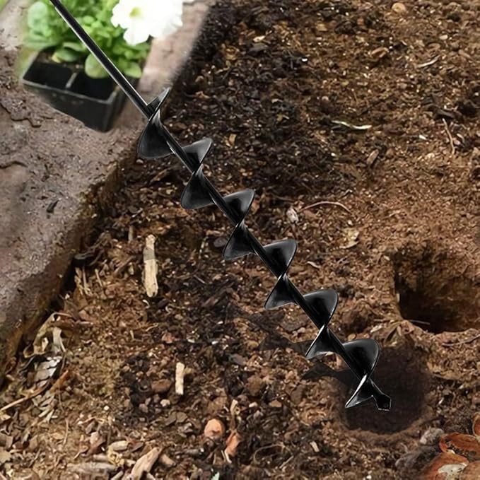 Auger Drill Bit for Planting - 3 x 24 inch Plant Auger for Cordless Drill - Bulb Planter Tool for Bulbs Planting&Holes Digging - 3/8" Hex Drive Drill