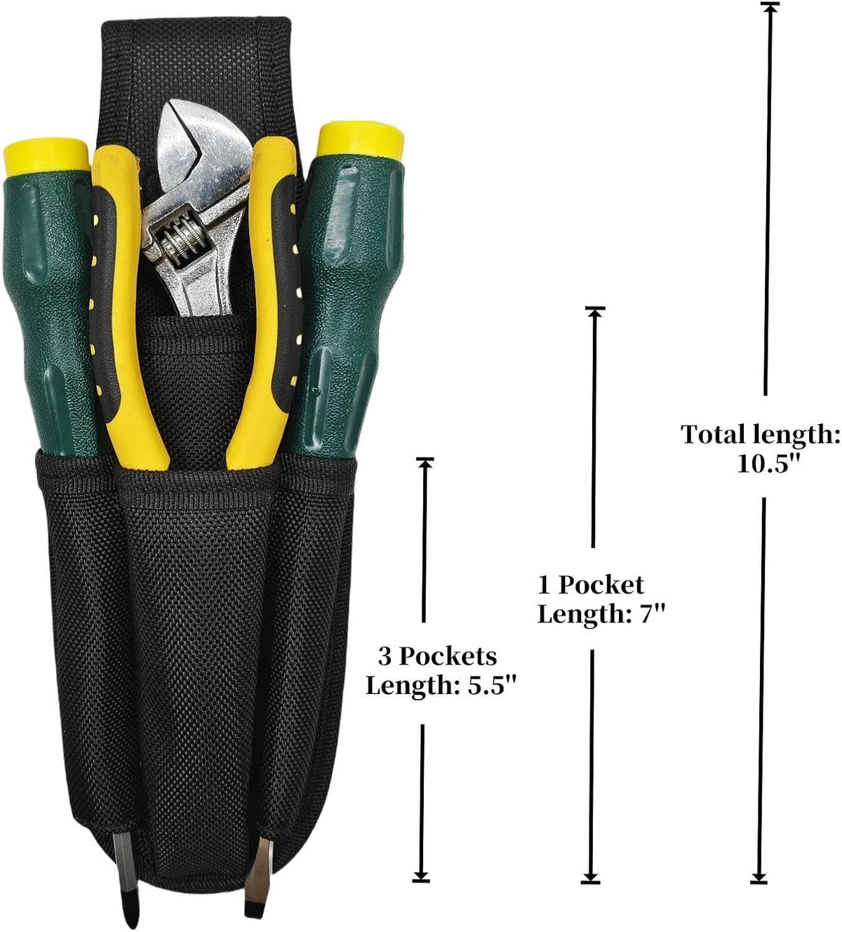 Small Tool Pouches with Belt Clip,Electrician Tool Bag,Tool Pouch for Belt,Tool Organizer Holster with 4 Pockets