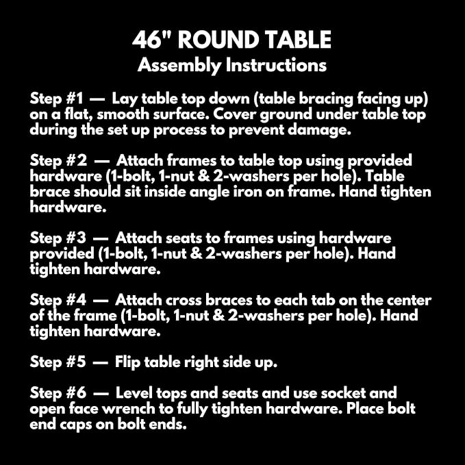 Heavy-Duty Portable Outdoor Picnic Table with Umbrella Hole, Punched Steel Commercial-Grade Patio Furniture Made in America (46" Round Top, Brown with Brown Frames)