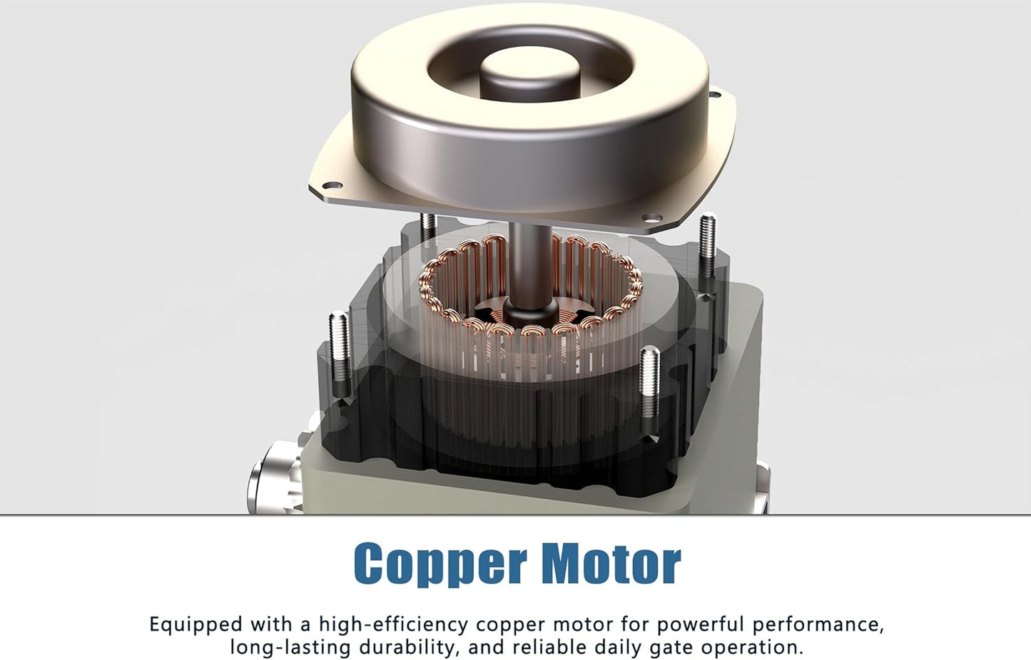 Blütezeit 1100lb Sliding Gate Opener with 13ft Retro-Reflective Photoelectric Beam Sensor | Chain Drive Motor with 2 Remotes, 16.4ft Chains & Wall-Mounted Safety Reflector Switch