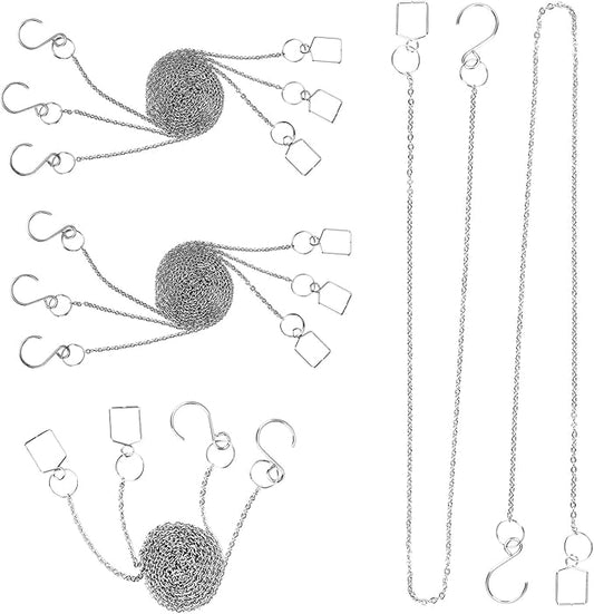 10Ppcs Sun Shine Catcher Chains for Pendant Prisms, 18.11 inch Crystal Prismatic Ball Suspension Chain with Hook for Crystal Prism Decoration DIY Crystal Decoration(10PCS)