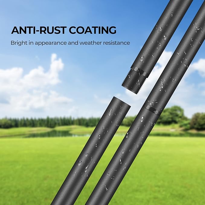 Bird Feeders Pole, House Pole 92 Inch, Adjustable Heavy Duty Feeder Stand Feeding Station with Sturdy Anchor Squirrel Proof Baffle for Watching (Bird Not Included)