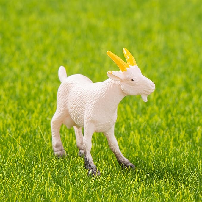 Aydinids 25 Pcs Miniature Goat Figurines Mini Resin Lamb Miniature Lamb Figure Plastic Farm Animal Model for Succulent Planter Moss Landscape DIY Terrarium Fairy Garden