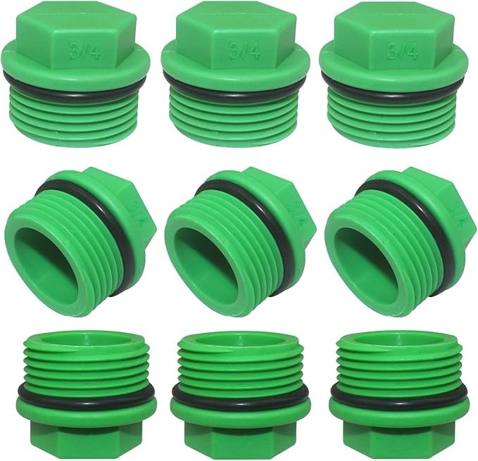 30 Pieces 3/4" PT Male Threaded PPR PPR End Cap Plug Pipe Fittings Garden Hose Irrigation Water Tubing Stopper Prevent Leakage Choke Plug