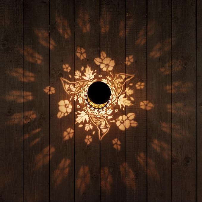 2 Pack Cardinal Solar Lanterns Outdoor Waterproof, Metal Hanging Lights Decorations for Garden Yard Lawn Patio, Cardinal Gifts for Women Mom Grandma Gardener for Mother'Day Christmas