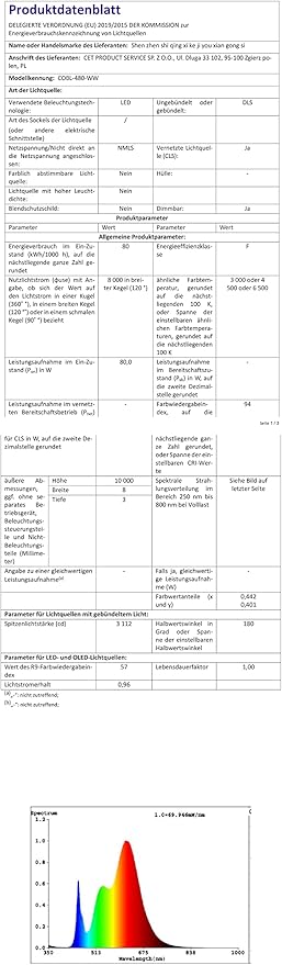 10M/32.8ft 24V COB LED Strip Light Waterproof IP65 Cool White 6000K Uniform Glow 3840LEDs CRI 93+ Flexible LED Tape Lights for DIY Cabinet Bedroom Kitchen Home Decor(No Power Supply)