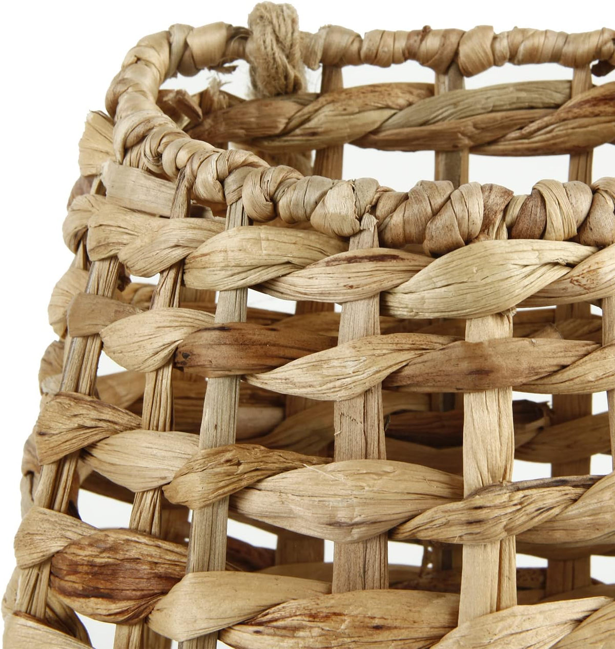 Woven Water Hyacinth Hanging Basket Door Hanging Basket Wall for Home Garden Farmhouse (Water Hyacinth)