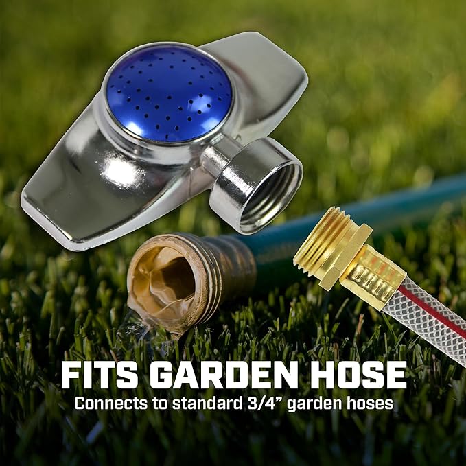 Chapin 6-9488: Square Pattern Spot Sprinkler 2 Pack, 360 Degree Sprinkler Head for Small Gardens and Lawns, Up to 30-Feet Coverage Area, Lawn Sprinkler, Small Area Yards and Garden Watering, Blue