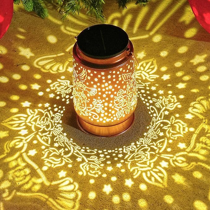 Hummingbird Solar Lanterns Outdoor Waterproof Large Metal Hanging Lantern with 2000mAh Battery, Solar-Powered Garden Lights Decor for Yard, Patio, Backyard - Birthday Gift for Women, Mom, Grandma