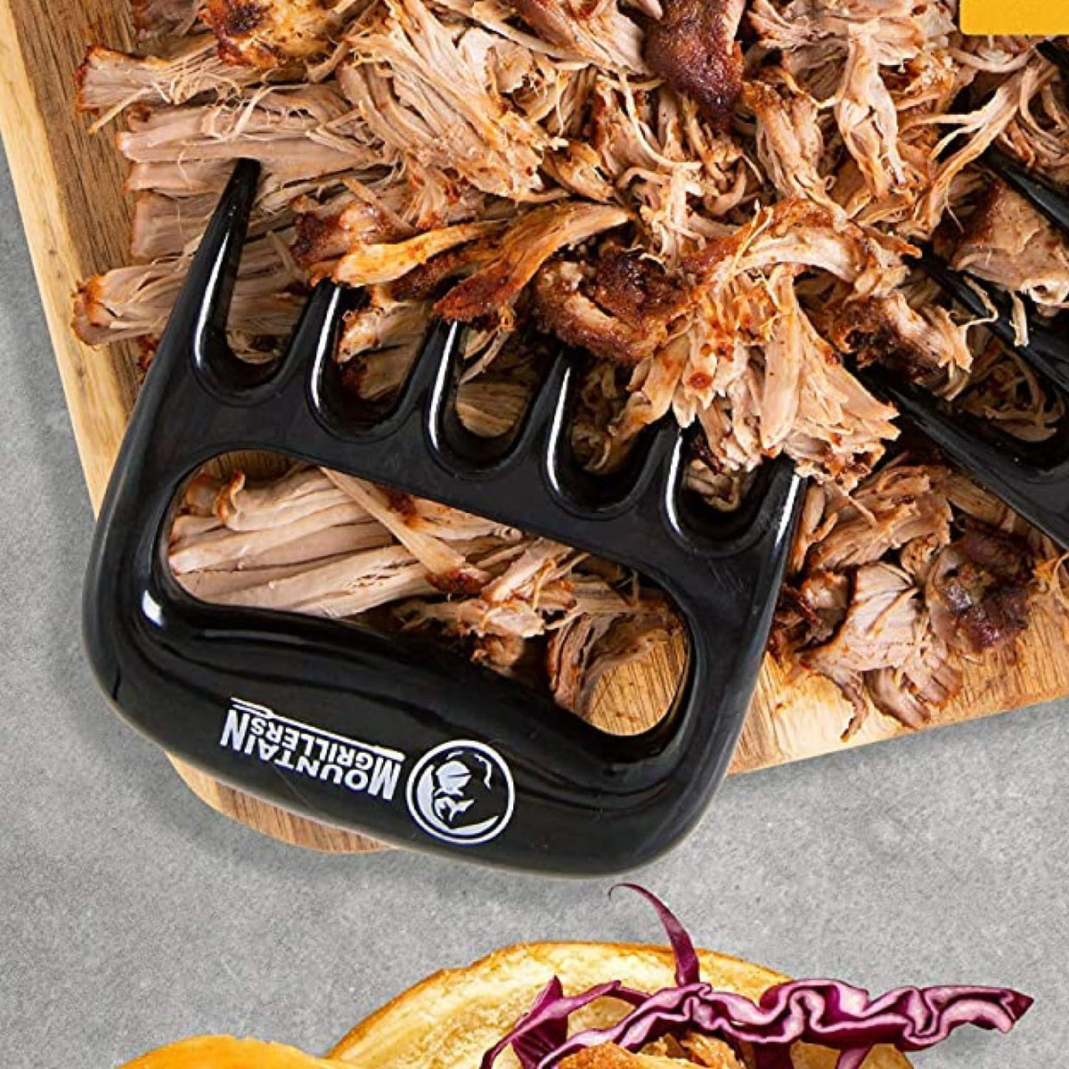 Mountain Grillers Meat Claws - Pulled Pork Claws and Meat Shredder - Grilling Claws BBQ Tools for Meat Shredding - Meat Pulling Claws for Barbecue, Smoker, and Grill Bear Claws - Pack of 2, Black