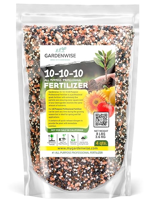 10-10-10 Plant Fertilizer Slow Release ā 10 10 10 All Purpose Granular Garden Fertilizer for Fruit Trees, Evergreens, Vegetables, Arborvitae, Fig Trees, Shrubs, Pines, Oaks, Flowers