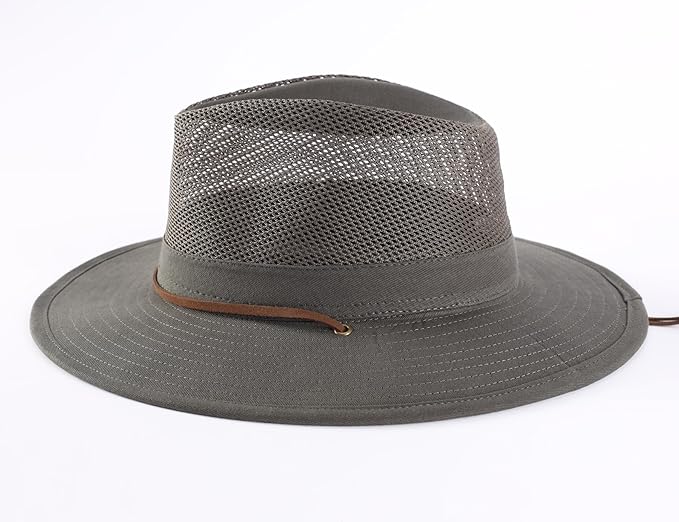 Home Prefer Cotton Summer Fedora Hat Wide Brim Sun Hats for Men Women UPF 50+ Sun Protection Cap for Fishing Hiking