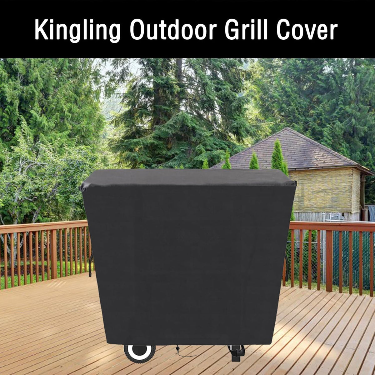 Kingling Grill Cover Fits for Captiva Designs 2-Burner Propane Gas Grill, Waterproof Heavy Duty Barbecue Griddle Cover - 37''x20''x35''