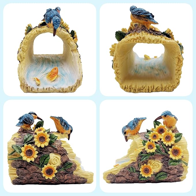 Hummingbird Gutter Extender Diverter, Decorative Downspout Extensions, Splash Block, Eco-Friendly Resin, 3"x4" Downspouts, Unique Garden Statue Ornament, Ideal Outdoor Decor Gift