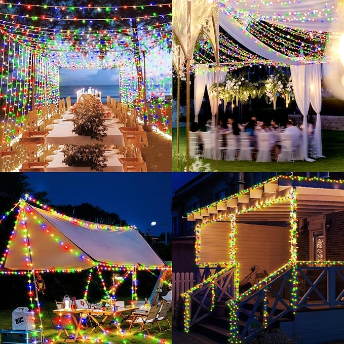 Heceltt 1140 LED 449 FT String Lights Outdoor, 8 Modes Easter Lights Plug in, IP44 Waterproof Led String Lights with Timer and Memory for Easter Yard Party Garden Decorations (Multicolor)