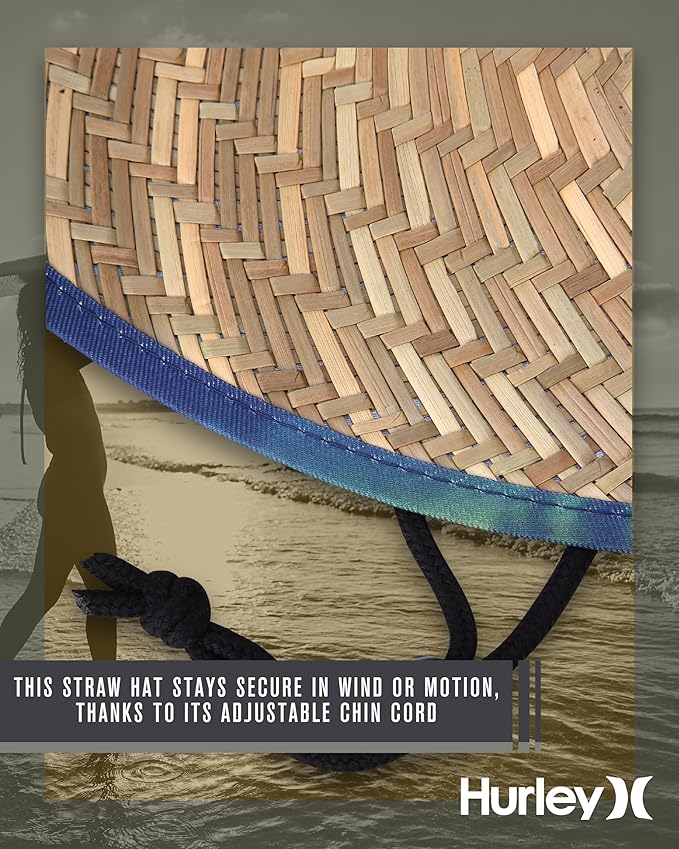 Hurley Men's Straw Hat - Bayside Lifeguard Straw Sun Hat