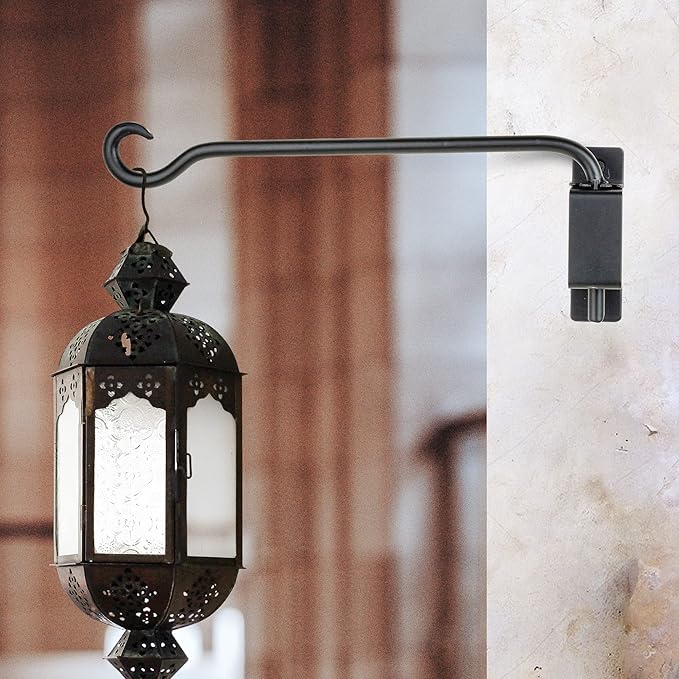 AJART Swivel Hanging Plant Bracket: Outdoor Bird Feeder Hangers for Indoor Wall Mount 16 Inch - 2 Pieces Hummingbird Feeder Hook for Flower Basket