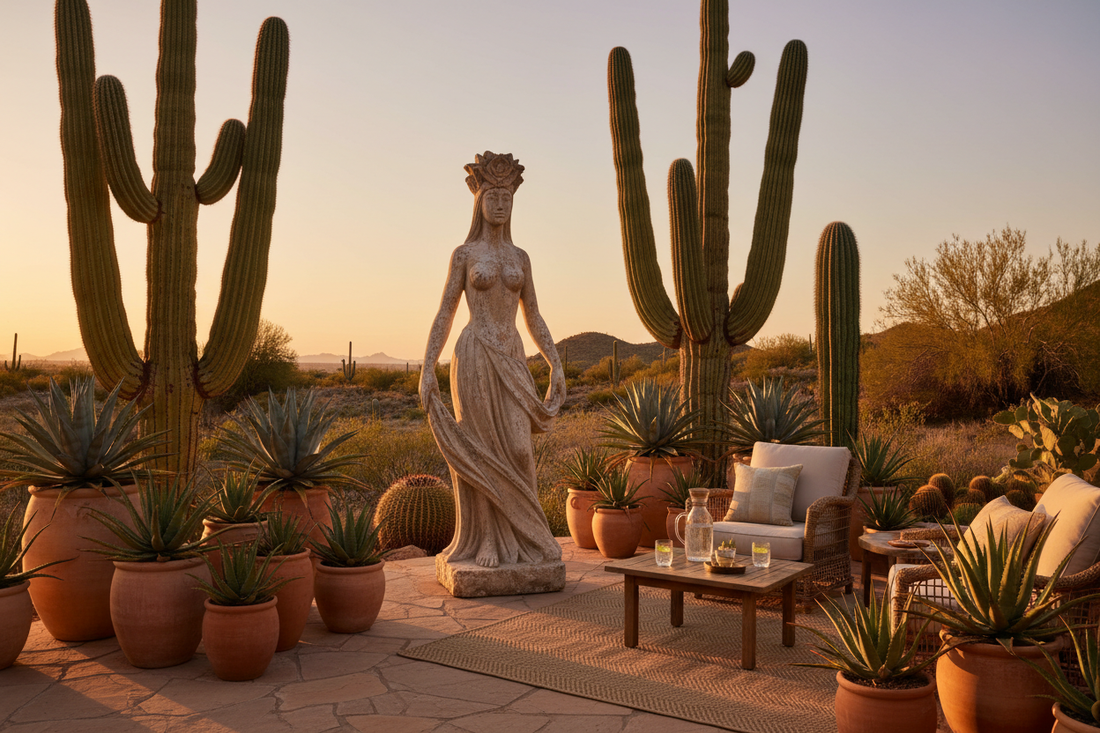 Desert Garden Focal Points: How to Use Statues, Birdbaths & Decorative Accents to Anchor Your Outdoor Space