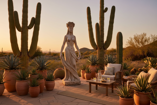 Desert Garden Focal Points: How to Use Statues, Birdbaths & Decorative Accents to Anchor Your Outdoor Space