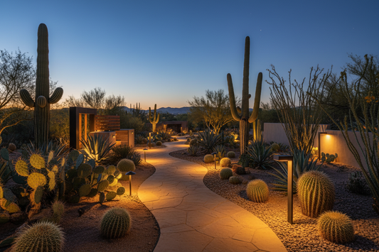 Outdoor Lighting for Desert Gardens: Functionality and Ambiance
