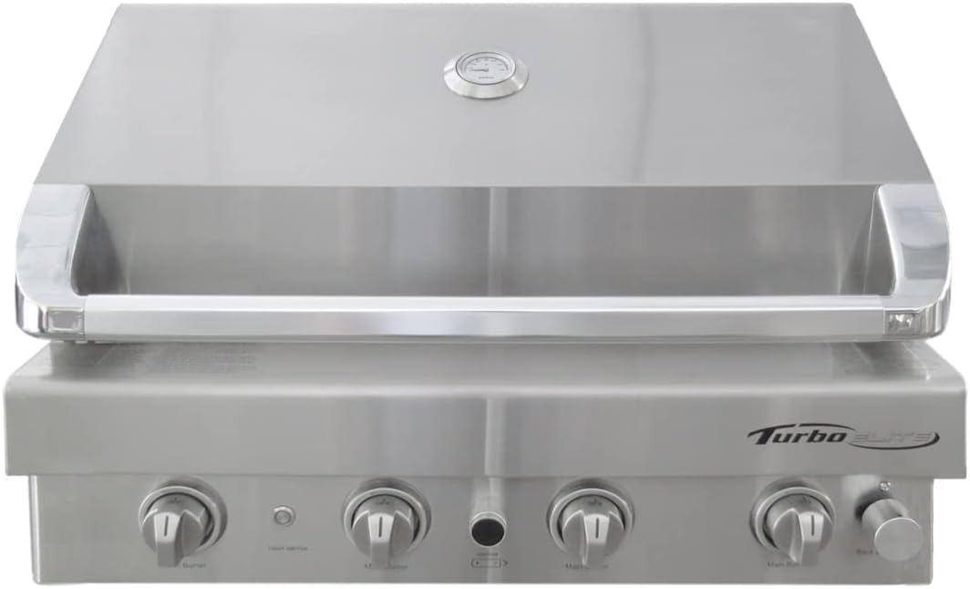 Turbo Elite 32-inch 4-Burner Built-In BBQ Gas Grill - Natural Gas