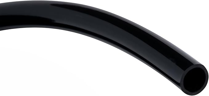 Black Vinyl Tubing 3/4” ID × 1” OD - 25 Feet PVC Flexible Plastic Tube Hybrid Hose, Transfer Water Air Oil for Pond Fountain Garden, Non-toxic and BPA free