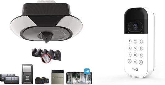 CHAMBERLAIN Smart Garage Door Opener + myQ Smart Garage Door Video Keypad