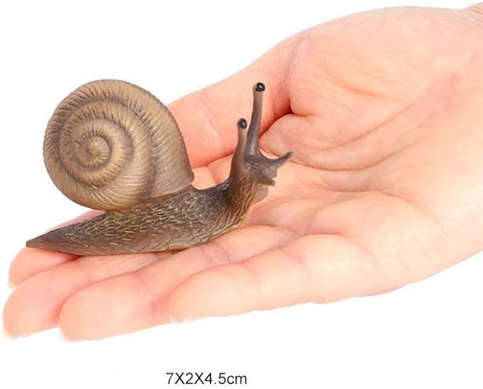 7 Pcs Snail Figurine Miniature Snail Model Realistic Animal Figurines Fairy Garden Micro Landscape Decor