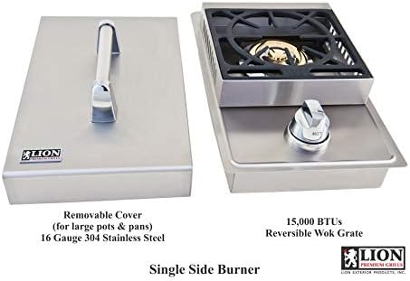 Lion Premium Grills 32-Inch Liquid Propane Grill L75000 with Single Side Burner, Eco Friendly Refrigerator, Door and Drawer Combo with 5 in 1 BBQ Tool Set Best of Backyard Gourmet Package Deal