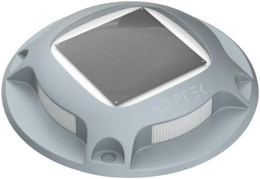 AGPTEK Solar Driveway Lights Outdoor 16 Pack, 2 Color Modes LED Deck Dock Marine Waterproof Security Marker Lights for Step Sidewalk Stair Garden Pathway Walkway Yard(Blue Light/Cool White)