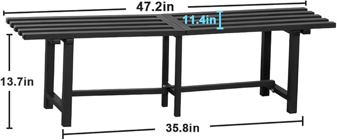 Chic & Robust 300 LBS Capacity Aluminum Plant Stand - Your Indoor & Outdoor Plant Display Solution, Size: L47.2 x W11.4 x H13.8 inch.