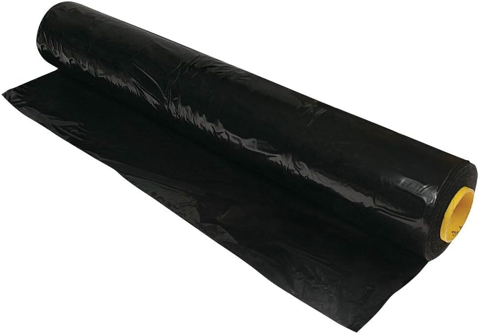 Farm Plastic Supply - Poly Mulch Black Plastic Sheeting - Poly Mulch, Mulch, Black Plastic Sheeting (1.25 mil - 4' x 4000')