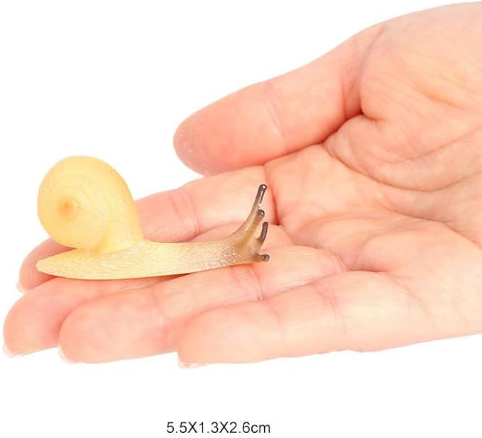 7 Pcs Snail Figurine Miniature Snail Model Realistic Animal Figurines Fairy Garden Micro Landscape Decor